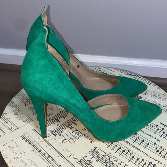 Malene Birger green suede Tenera heels - Picture 4 of 7